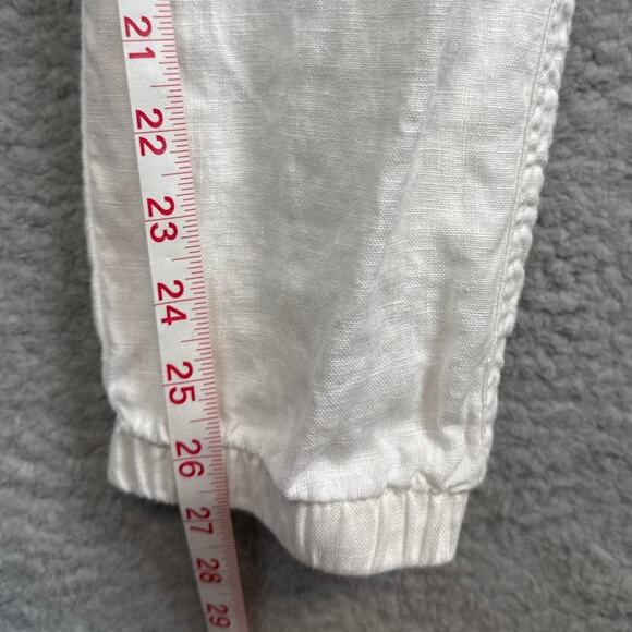 Athleta Women's Cabo Linen Joggers White LIghtweight Athleisure Summer Style - Picture 8 of 11